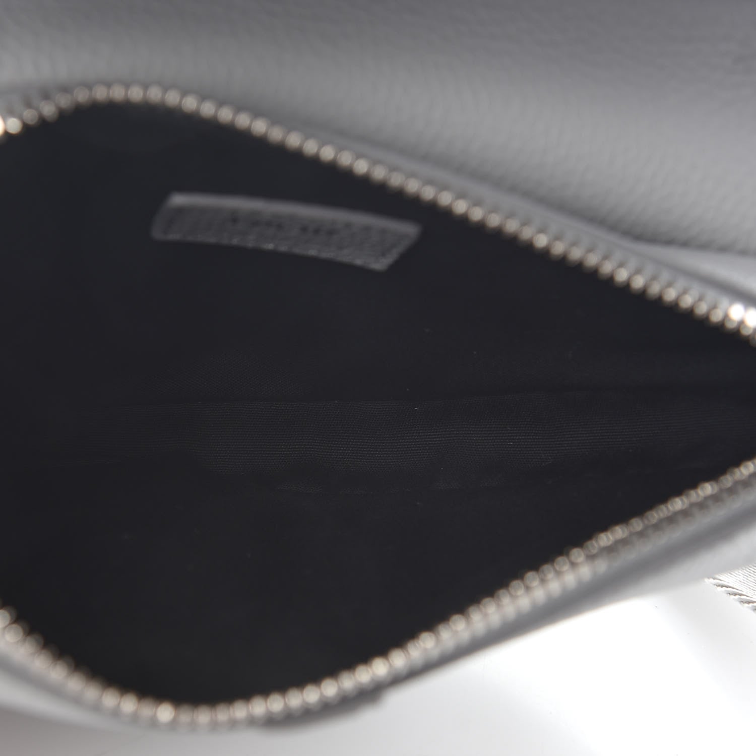 Christian Dior Grained Calfskin Mens Mini Saddle Bag Gray 5 of 7