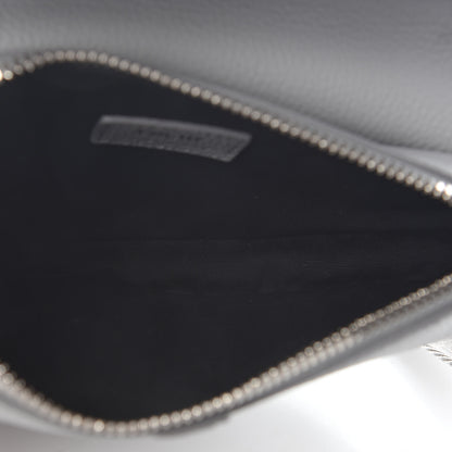 Christian Dior Grained Calfskin Mens Mini Saddle Bag Gray 5 of 7