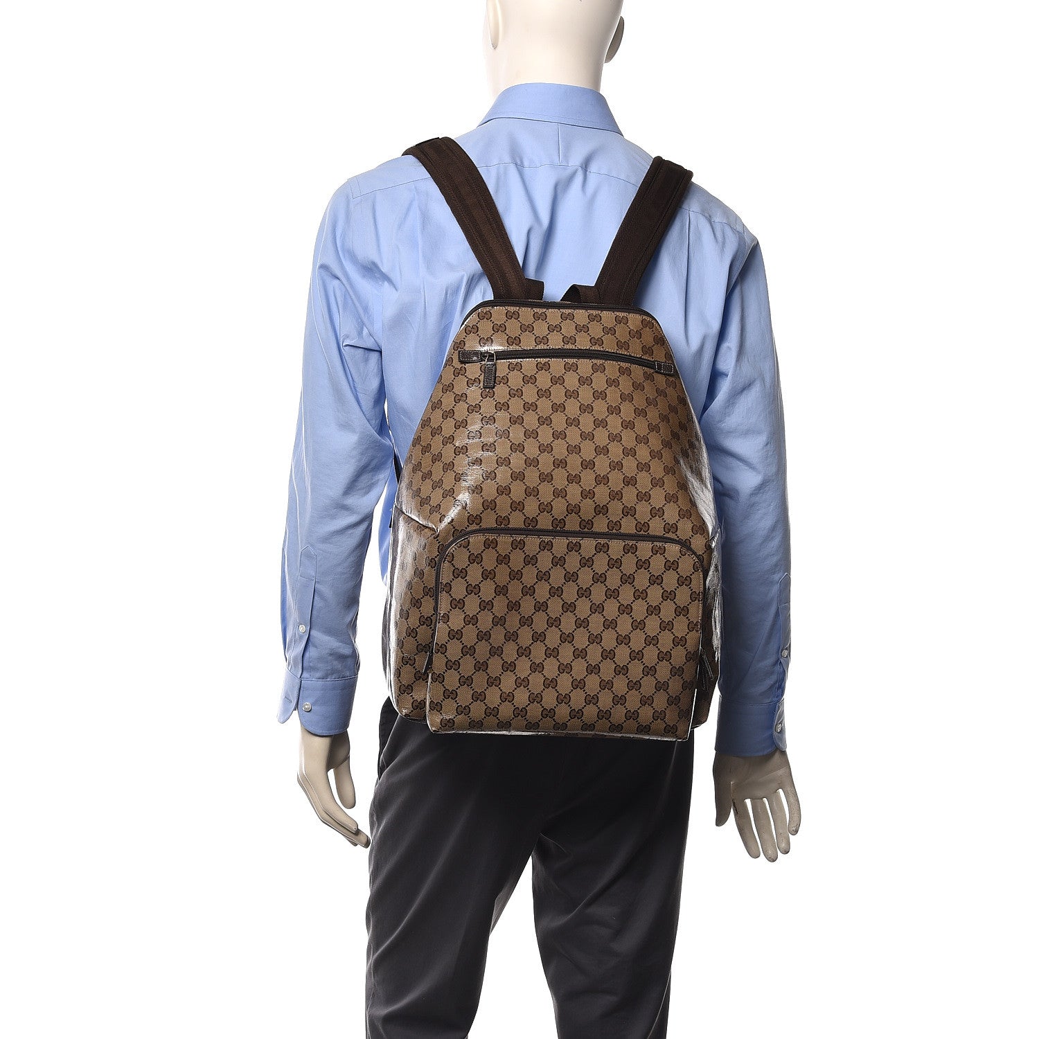 Gucci Crystal Monogram Backpack Dark Brown 2 of 7