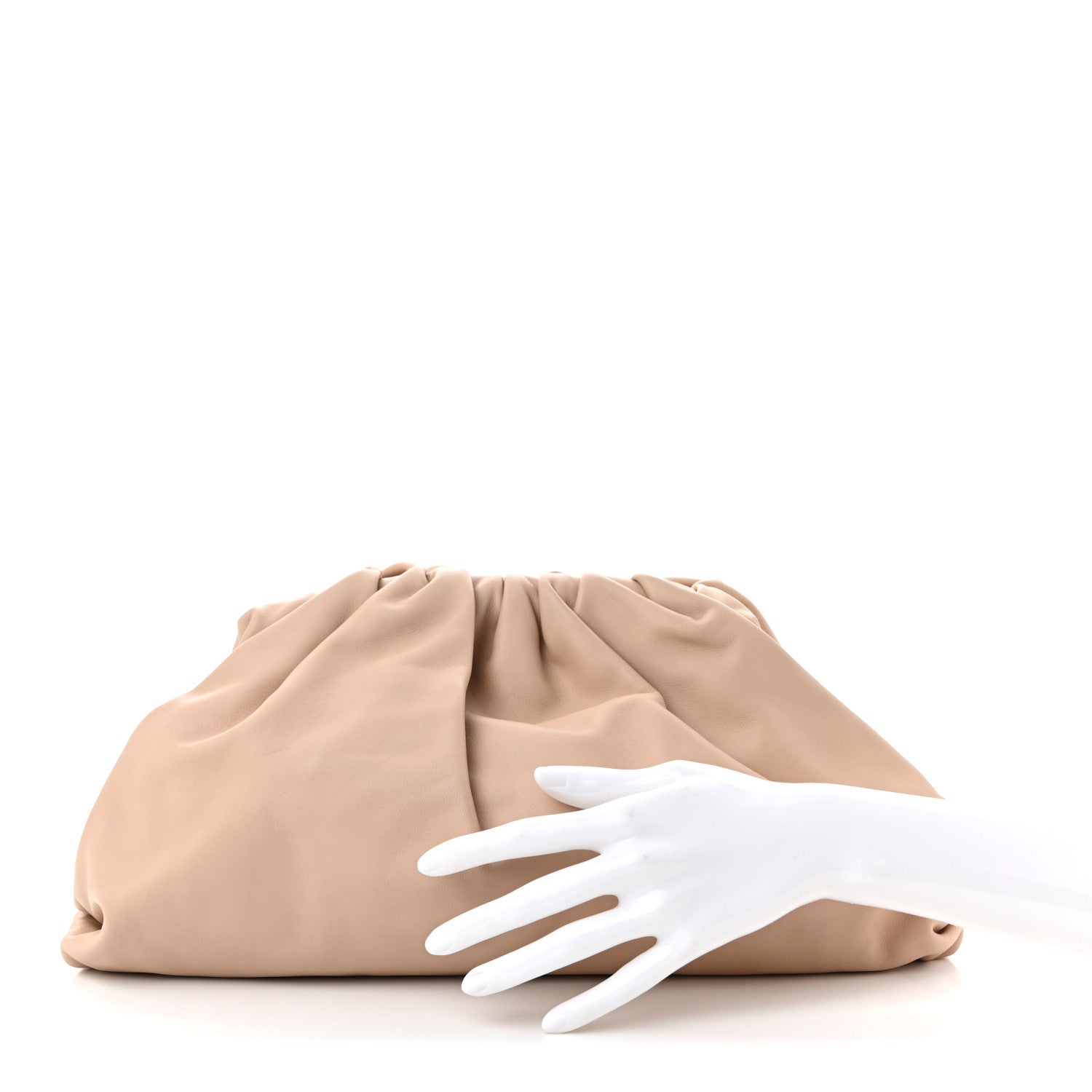 Bottega Veneta Smooth Butter Calf The Pouch Oversized Clutch Nude 2 of 10