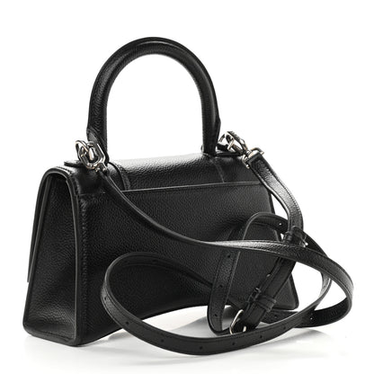 Balenciaga Grained Calfskin Hourglass Top Handle Bag XS Black 3 of 11