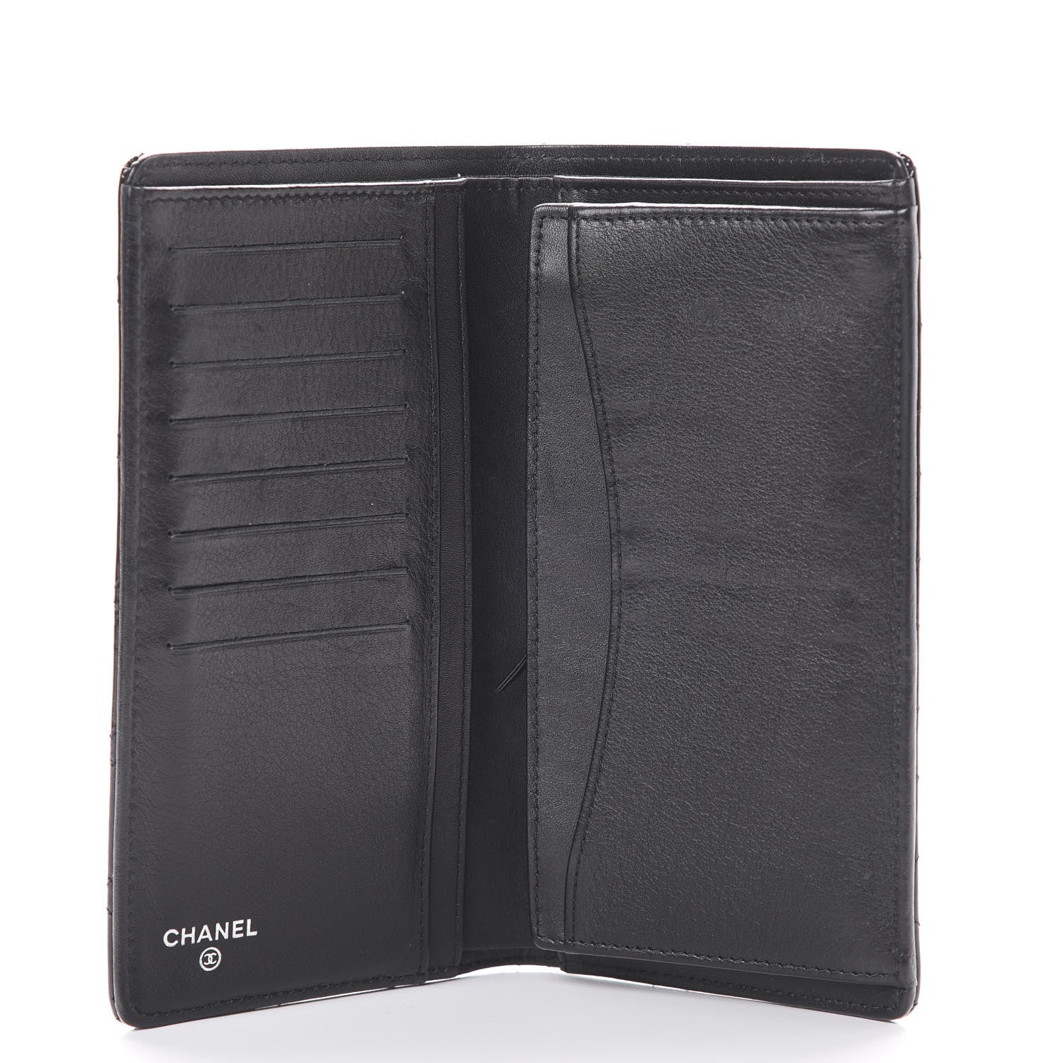 Chanel Patent Calfskin Quilted Yen Wallet Black 4 of 10