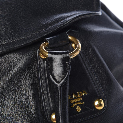 Prada Cervo Shine Shoulder Bag Black 11 of 18