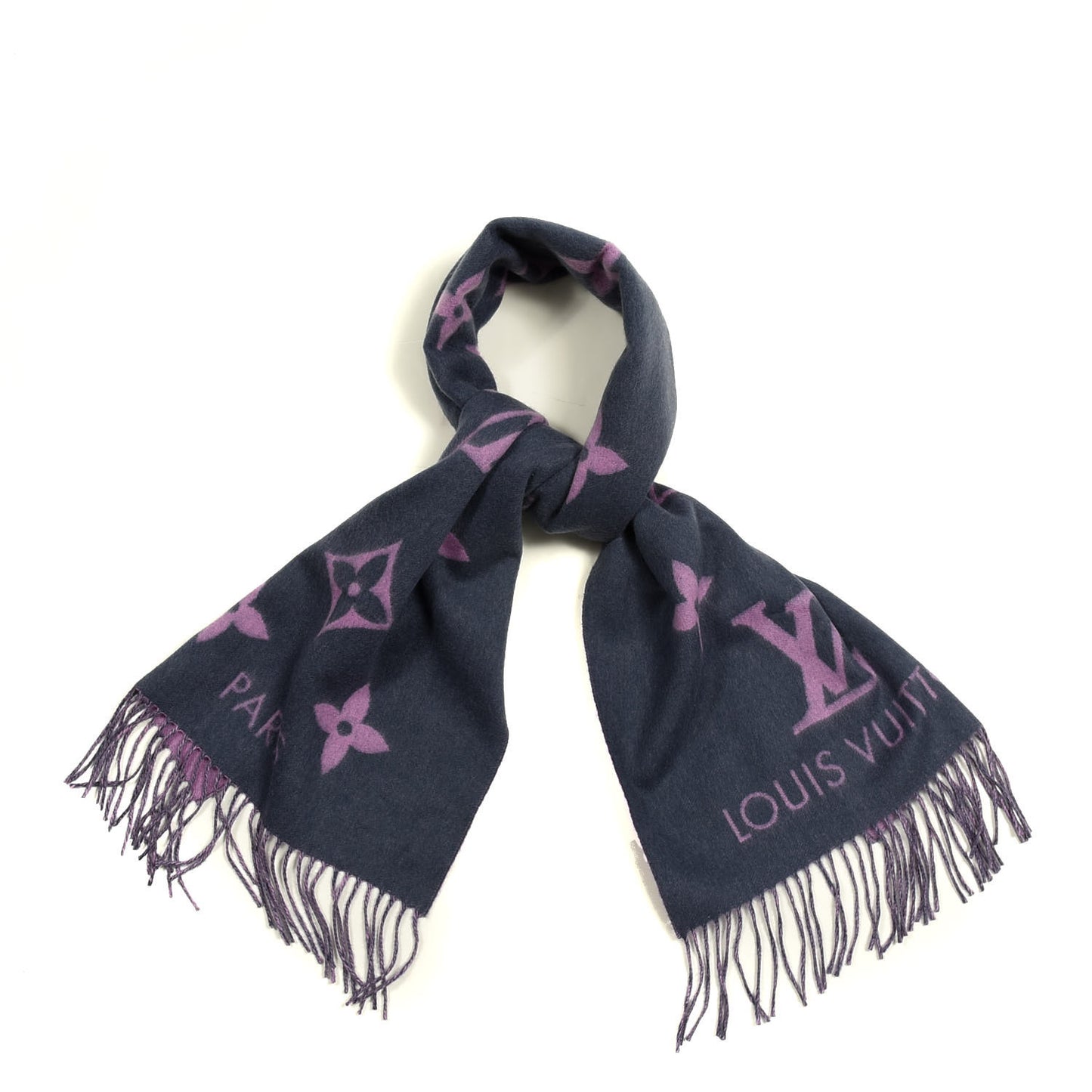 Cashmere Monogram Reykjavik Scarf Purple Pink