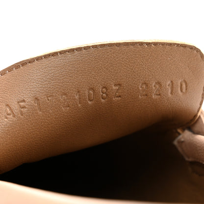 Hermes Goatskin Womens Paris Loafers 37.5 Beige Nude 8 of 9