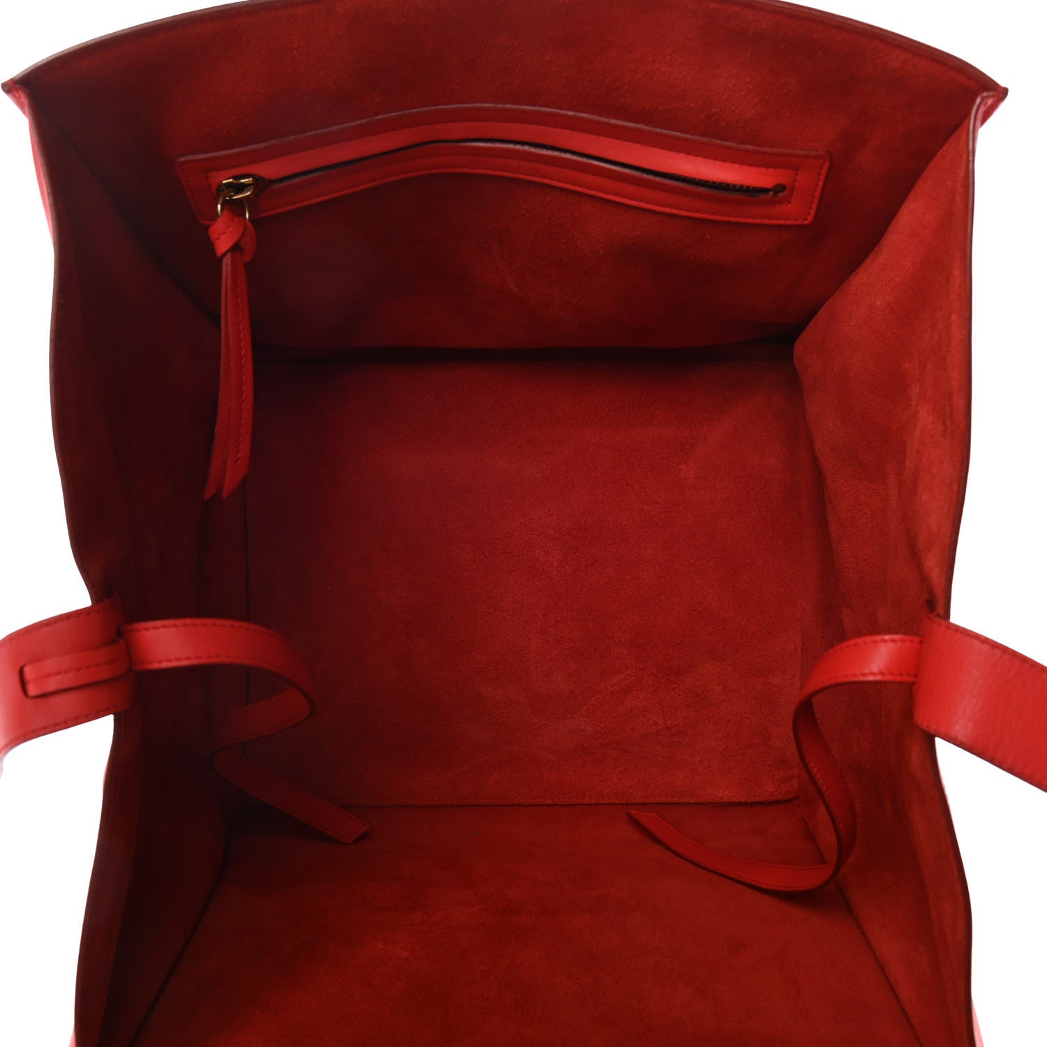 Celine Supple Calfskin Medium Phantom Luggage Vermillion 5 of 12