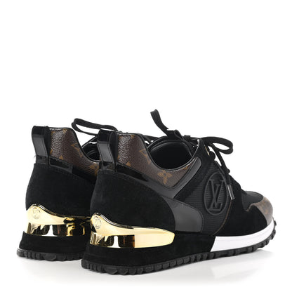Louis Vuitton Suede Monogram Run Away Sneakers 37.5 Black 4 of 8