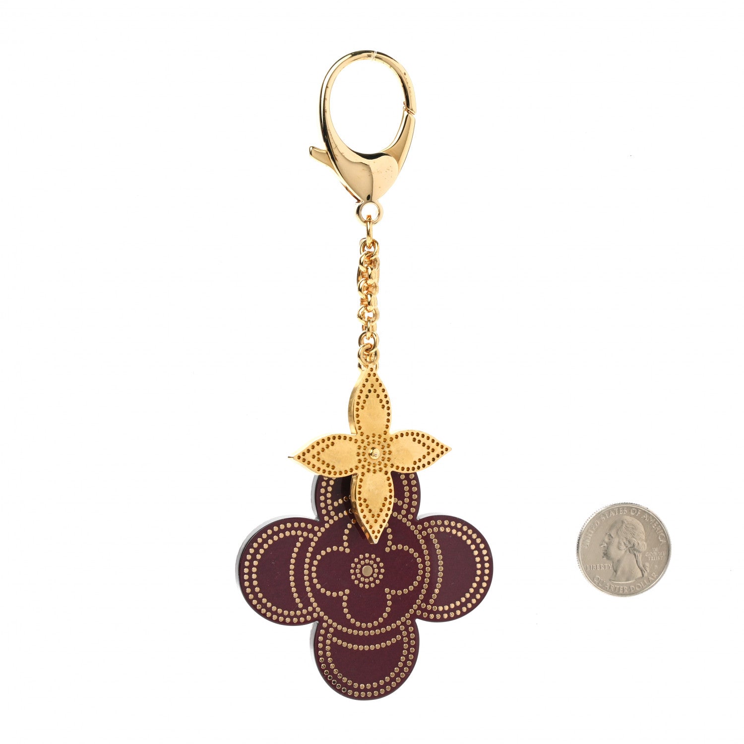 Louis Vuitton Stipply Flower Bag Charm Rouge Fauviste 2 of 5