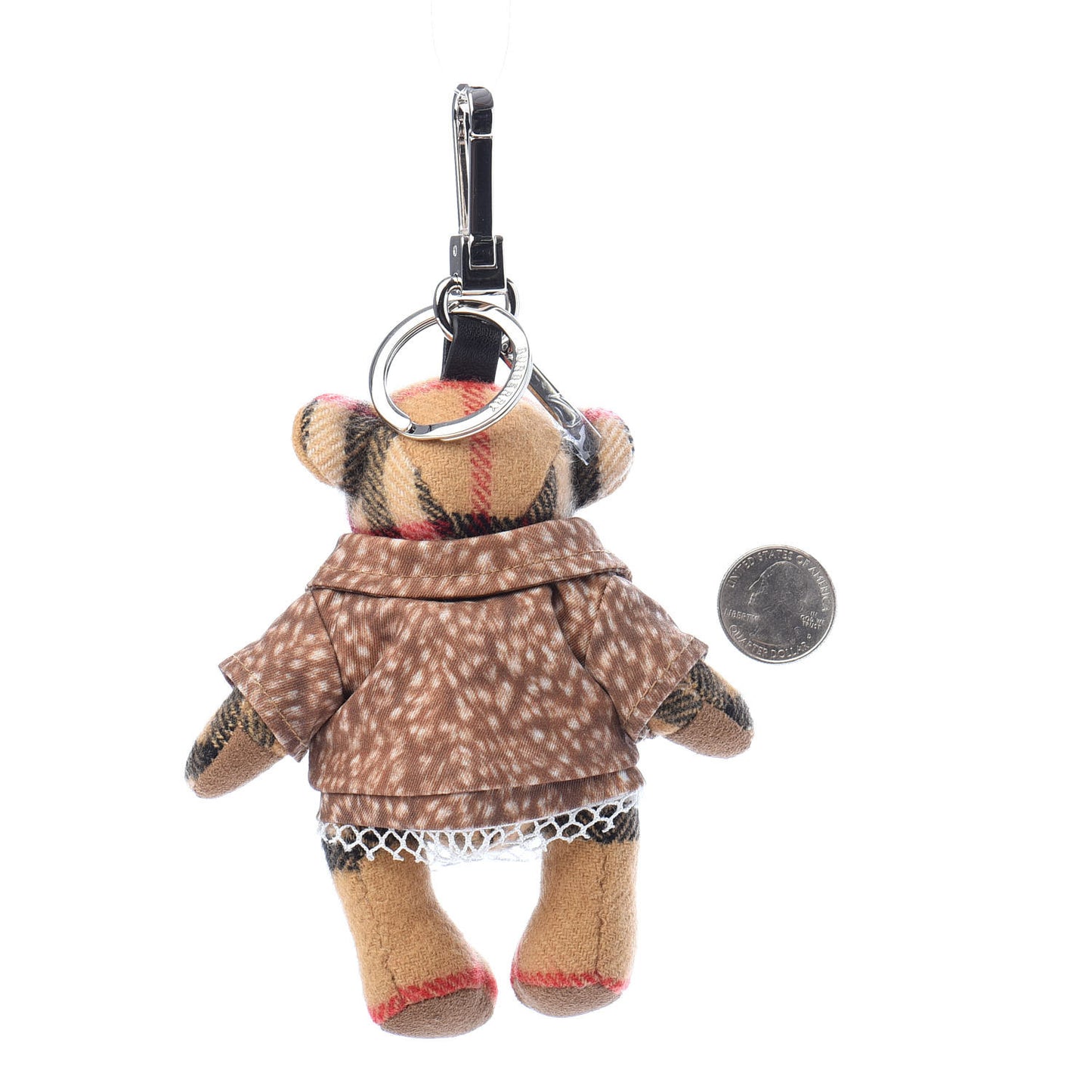 Cashmere Vintage Check Jacket Thomas Bear Bag Charm Antique Yellow