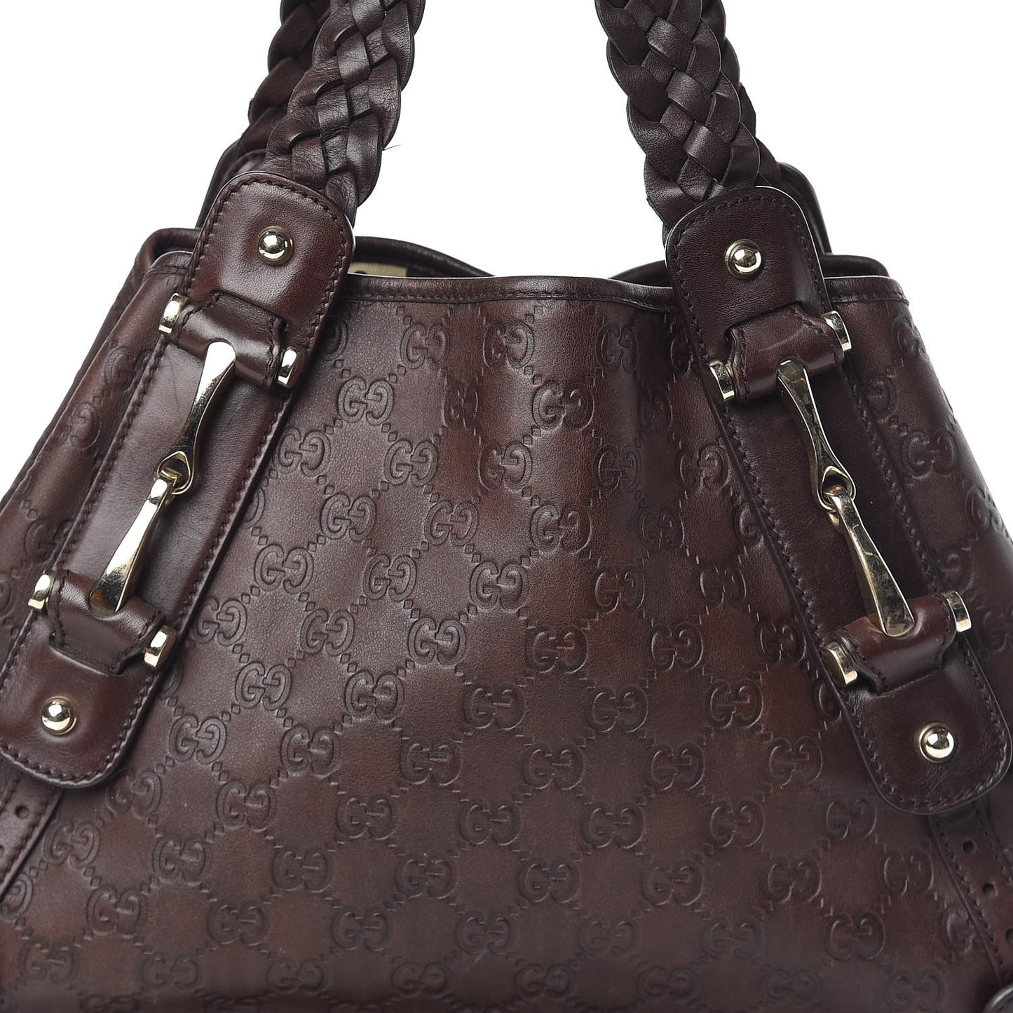 Guccissima Small Pelham Shoulder Bag Chocolate