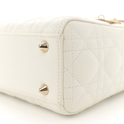 Christian Dior Lambskin Cannage Small My ABCDior Lady Dior White 10 of 15