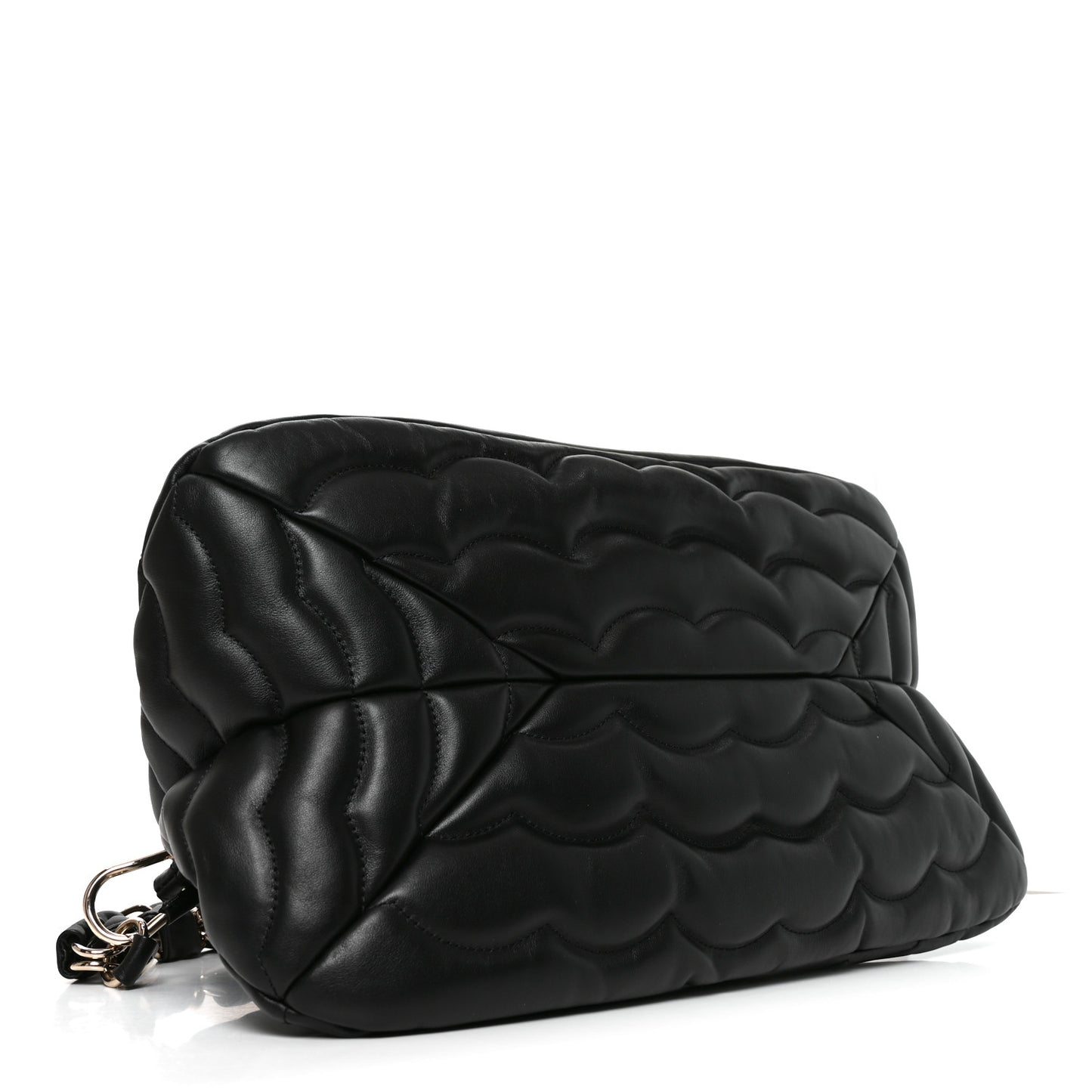 Quilted Calfskin Juana Shoulder Bag Black