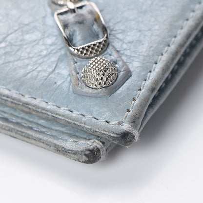 Balenciaga Agneau Giant 12 Silver Hardware Card Case Bleu Opaline 8 of 11