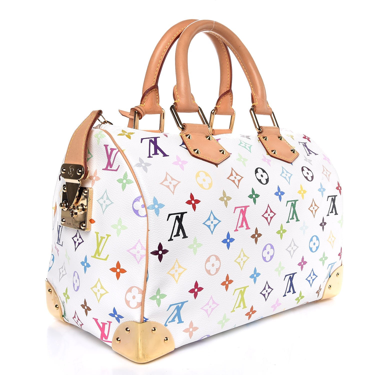 Louis Vuitton Monogram Multicolor Speedy 30 White 3 of 8