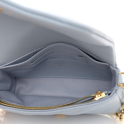 Louis Vuitton Calfskin Bubblegram Wallet On Strap Ice Blue 5 of 10