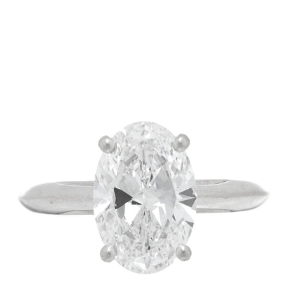 Tiffany Platinum Diamond 3.01ct Oval Cut Solitaire Engagement Ring 51 5.75 1 of 5