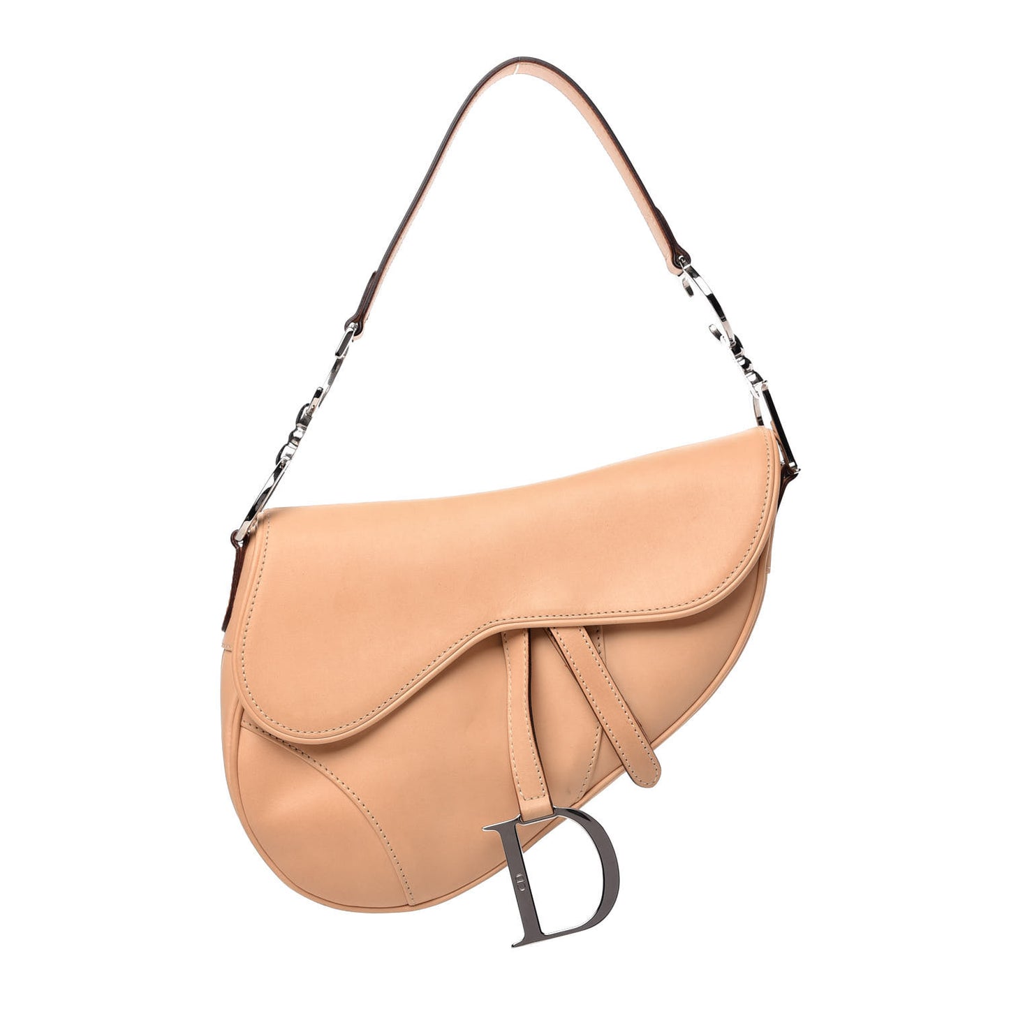 Calfskin Saddle Bag Beige