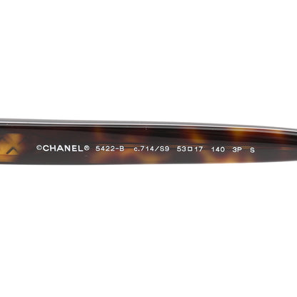 Chanel Acetate Strass Square Sunglasses 5422-B Tortoise 5 of 8