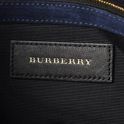 Burberry Signature Grain Large Mildenhall Shoulder Bag Blue Carbon 6 of 9