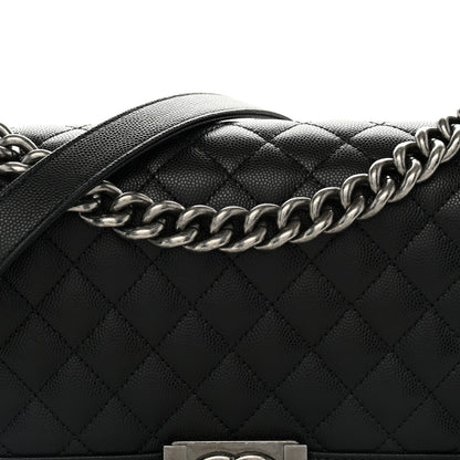 Chanel Caviar Quilted Medium Boy Flap Black 8 of 10