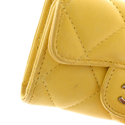 Chanel Lambskin Quilted 6 Key Holder Yellow 15 of 16