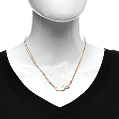 Bulgari 18K Rose Gold Diamond Mother of Pearl Gelati Necklace 2 of 4