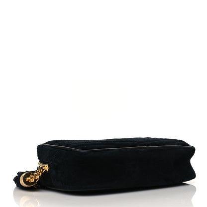 Saint Laurent Suede Matelasse Monogram Mini Lou Camera Bag Black 4 of 11