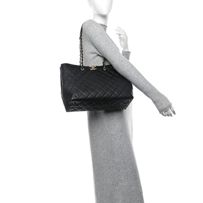 Chanel Caviar Quilted Small Shopping Tote Black 2 of 11