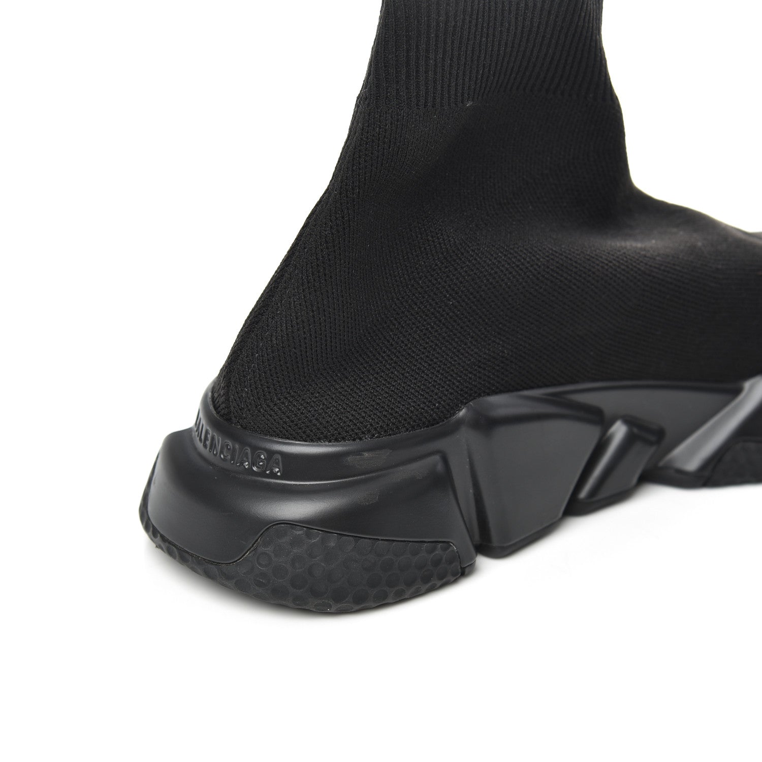 Balenciaga Neoprene Knit Womens Speed Graffiti Sneakers 38 Black White 10 of 11