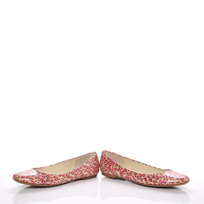 Louis Vuitton Patent Leopard Ballet Flats 40 Blanc Corail 6 of 15