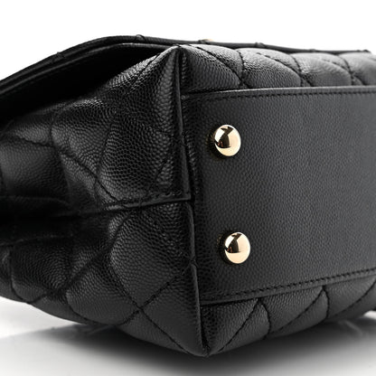 Chanel Caviar Quilted Extra Mini Coco Handle Flap Black 9 of 10