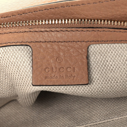 Gucci Pebbled Calfskin Medium Soho Flap Crossbody Camelia 6 of 12