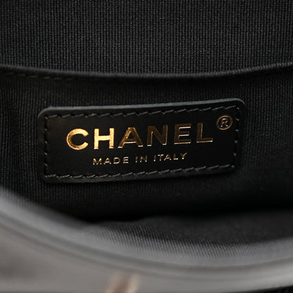 Chanel Shiny Caviar Quilted Medium Duma Pockets Drawstring Backpack Black 6 of 12