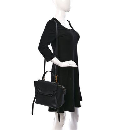 Celine Grained Calfskin Micro Belt Bag Black 2 of 11