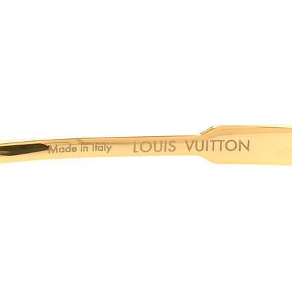 Louis Vuitton Acetate Swarovski Crystal Cyclone Sunglasses Z1700U Gold 5 of 8