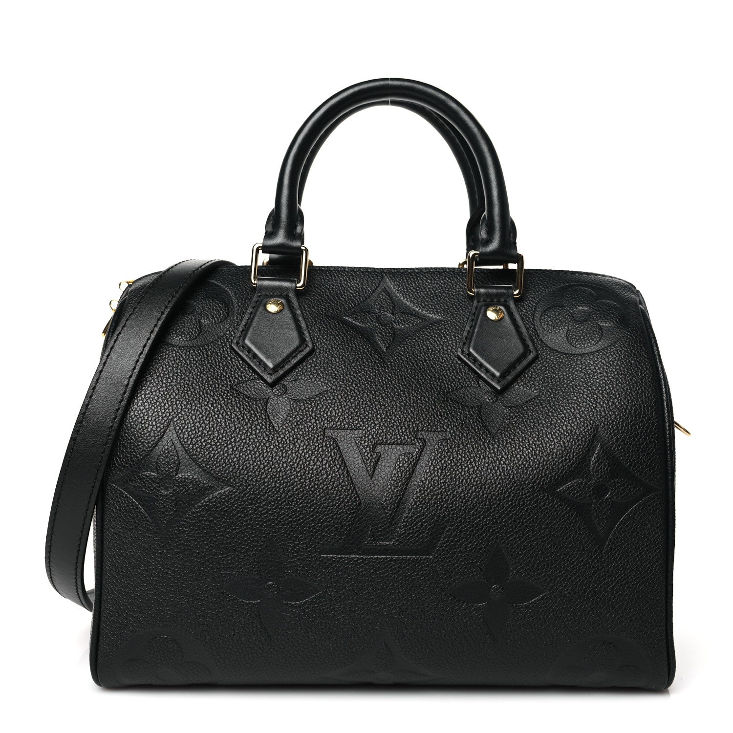 Louis Vuitton Empreinte Monogram Giant Speedy Bandouliere 25 Black 1 of 9