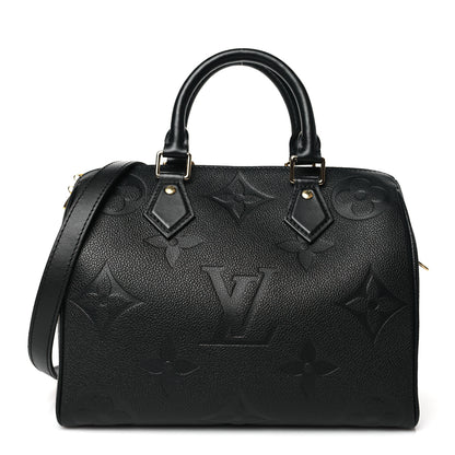 Louis Vuitton Empreinte Monogram Giant Speedy Bandouliere 25 Black 1 of 9