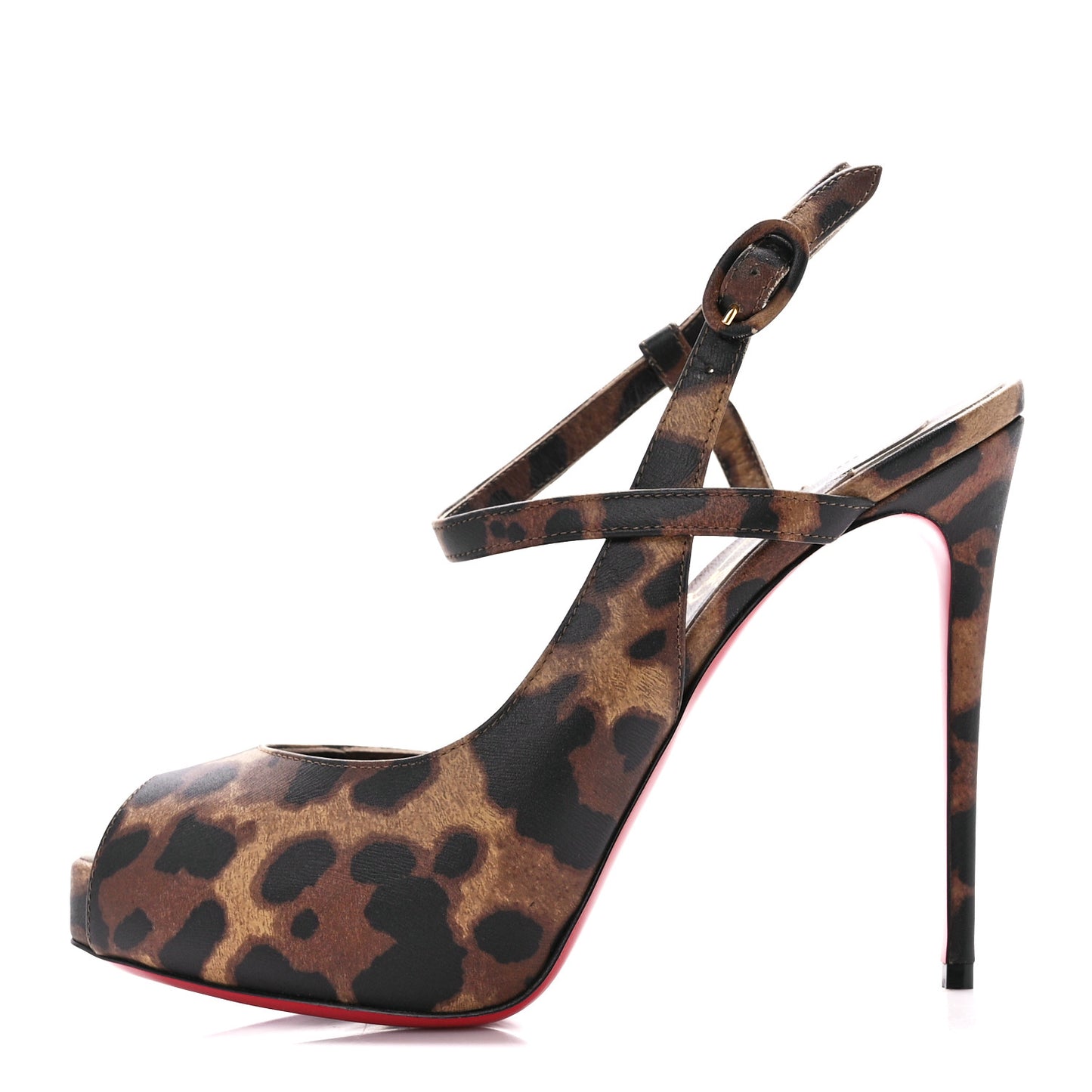 Calfskin Leopard Jenlove Alta 120 Pumps 36.5 Brown
