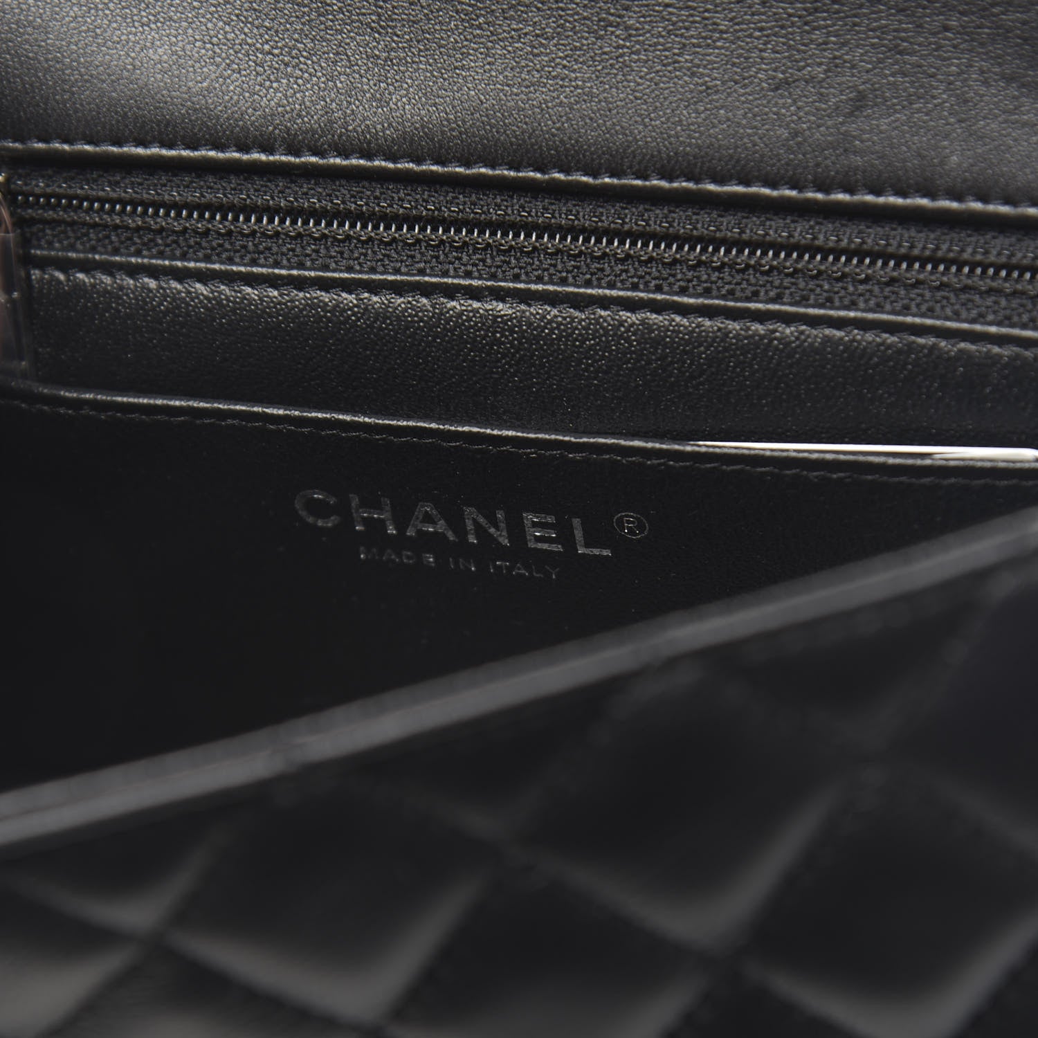 Chanel Lambskin Quilted Mini Rectangular Flap Black 6 of 11