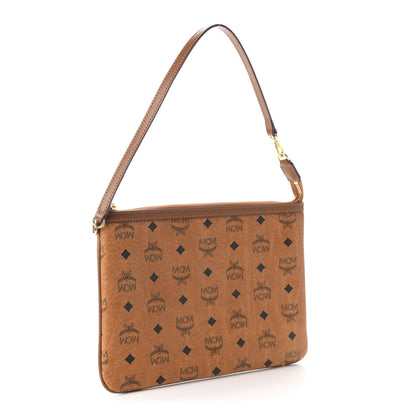 MCM Visetos Medium Stark Wristlet Pouch Cognac 3 of 10
