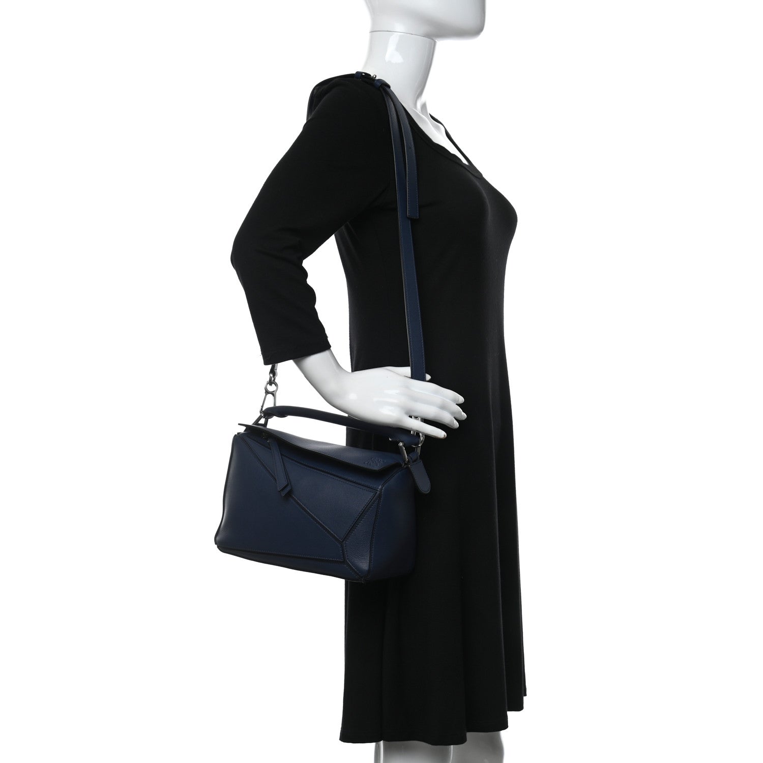 Loewe Calfskin Small Puzzle Bag Marine 2 of 9