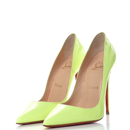Christian Louboutin Patent So Kate 120 Pumps 35 Neon Yellow 3 of 9