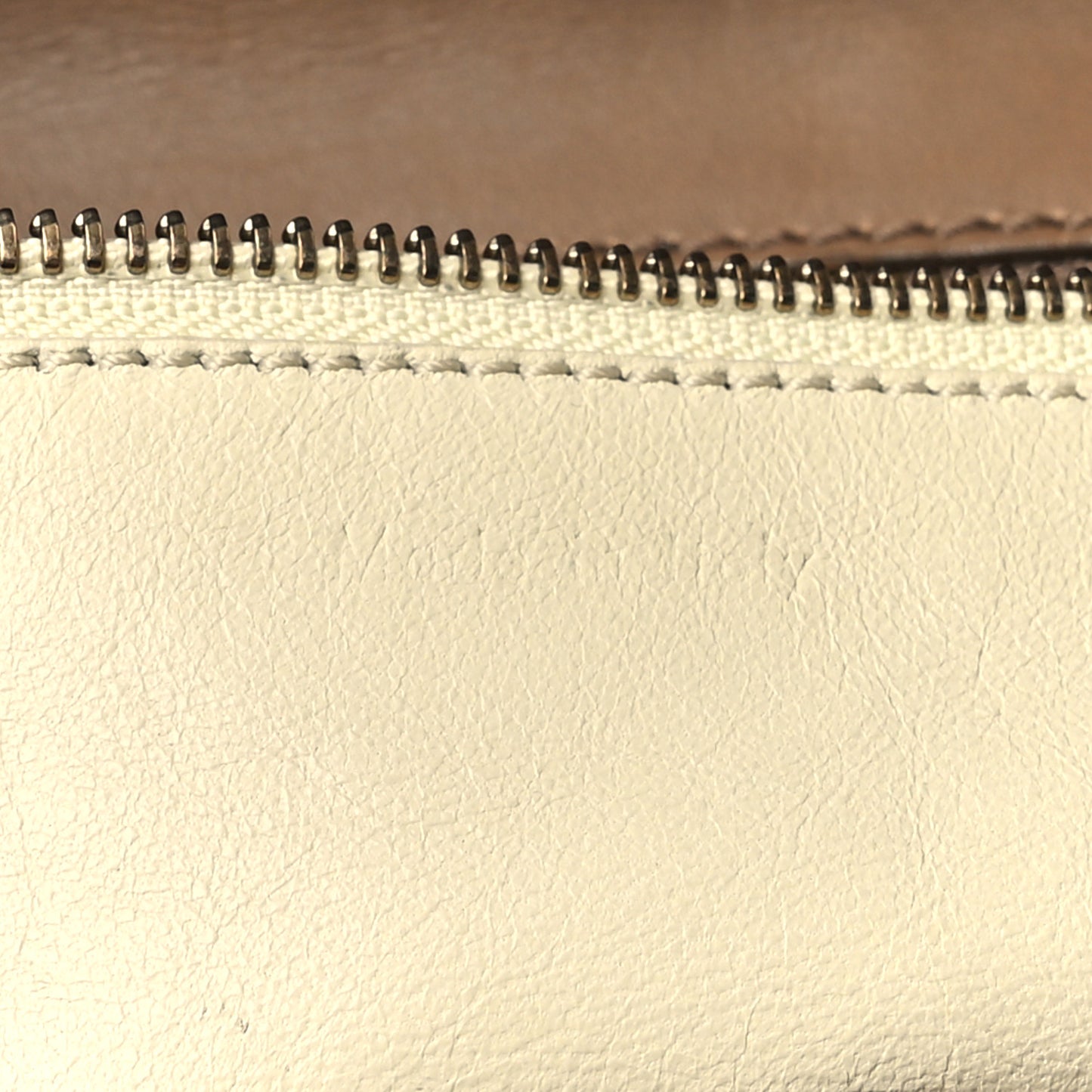 Smooth Calfskin Shrunken Lambskin Mini Tri-Color Luggage Chalk