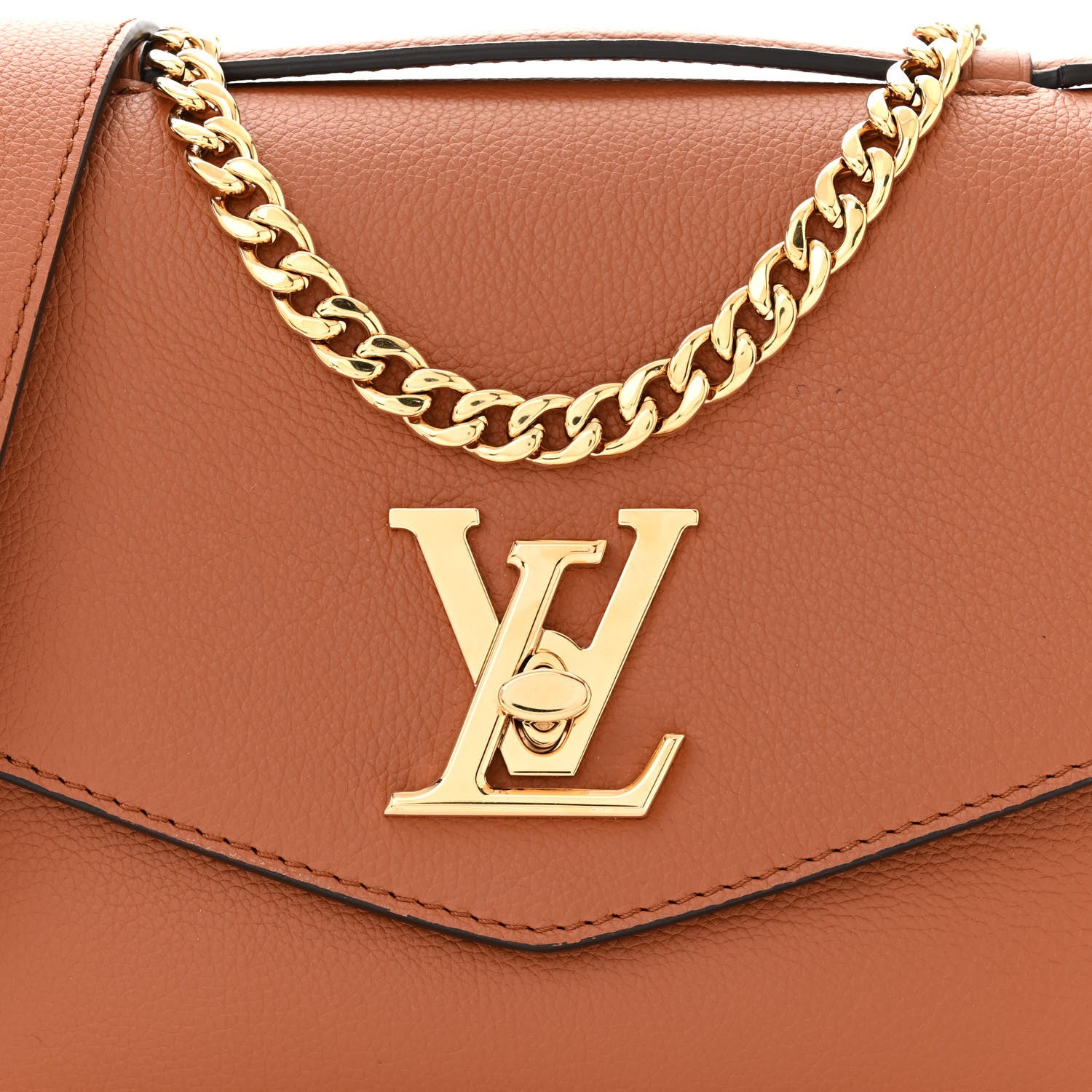 Louis Vuitton Grained Calfskin Lockme Oxford Cognac 8 of 10