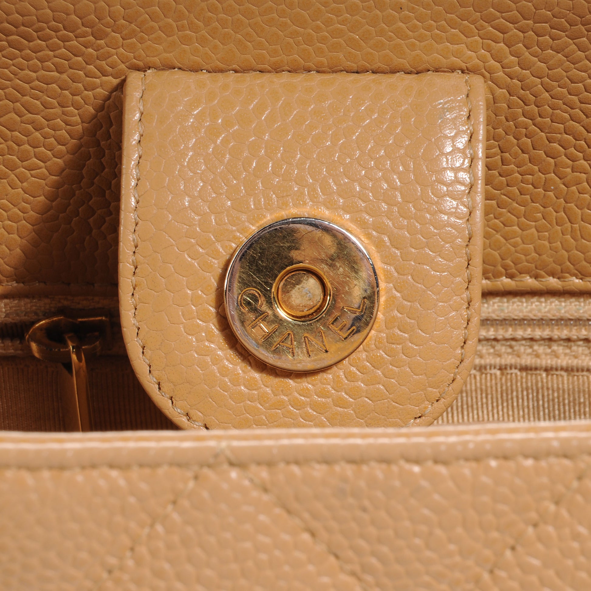 Chanel Caviar Petit Shopping Tote PST Beige 8 of 8