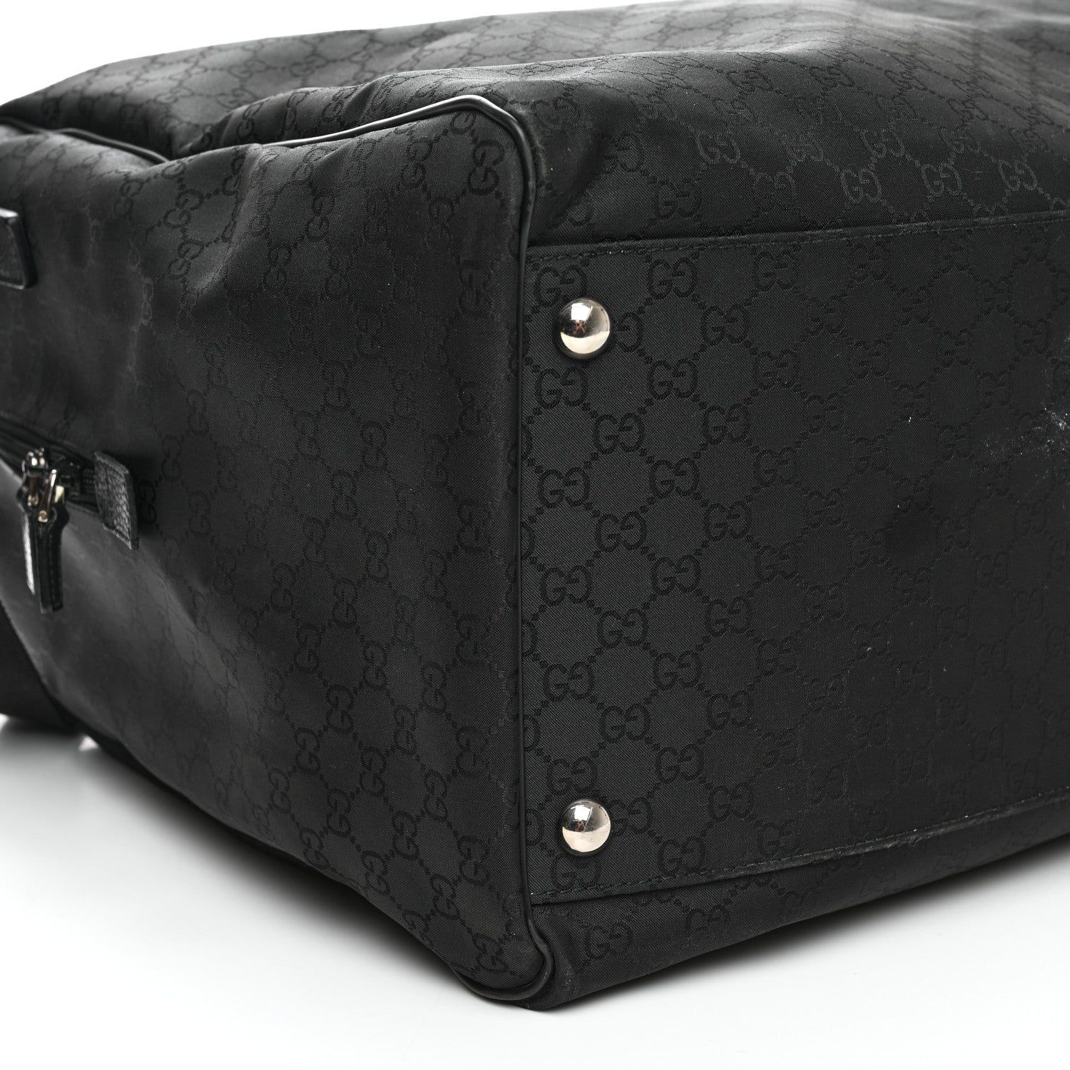 Gucci Denim Monogram Large Duffle Black 10 of 11
