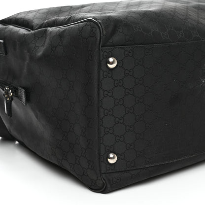 Gucci Denim Monogram Large Duffle Black 10 of 11