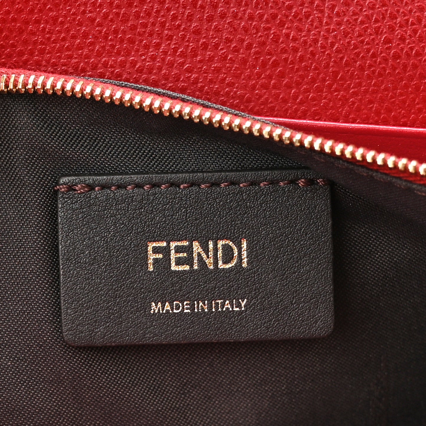 Vitello Cruise F is Fendi FF 1974 Embossed Medium Envelope Wallet On Chain Fragola Maya Black