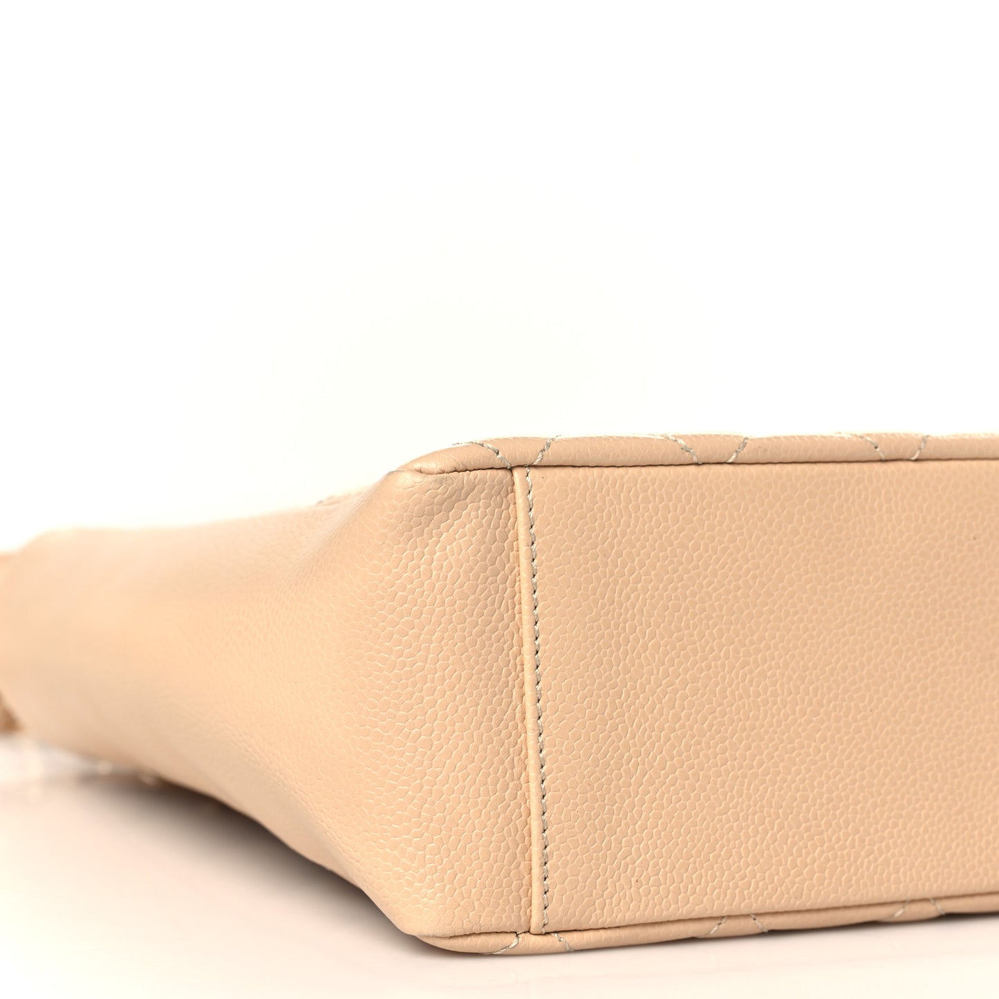 Caviar Quilted Petit Shopping Tote PST Beige Clair