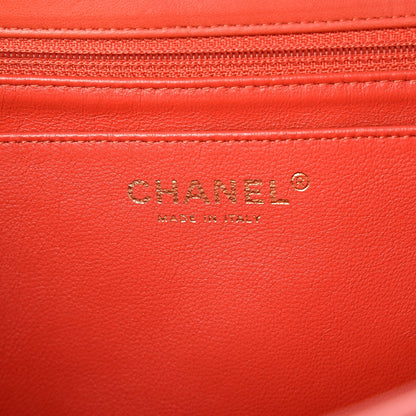 Chanel Lambskin Quilted Maxi Single Flap Light Red 6 of 12